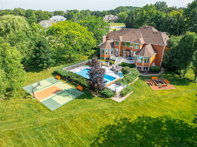 birds eye view of property