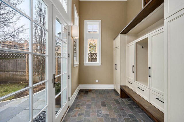 mudroom featuring plenty of natural light