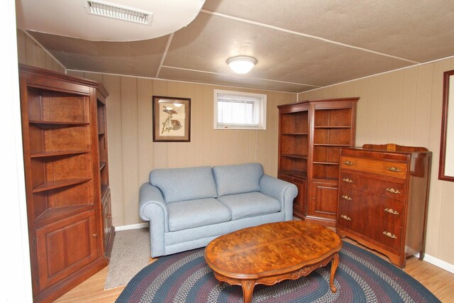 living room with wood-type flooring