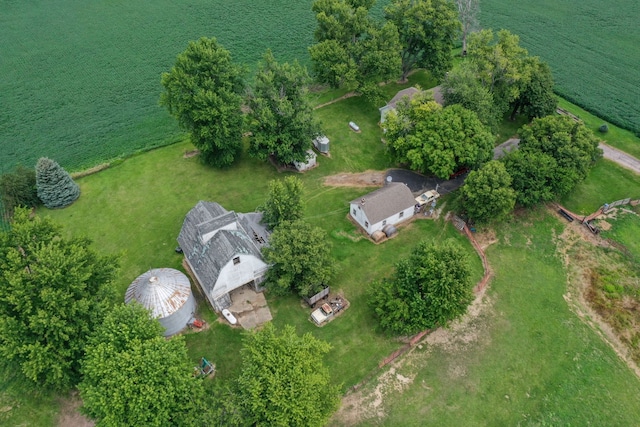 aerial view featuring a rural view