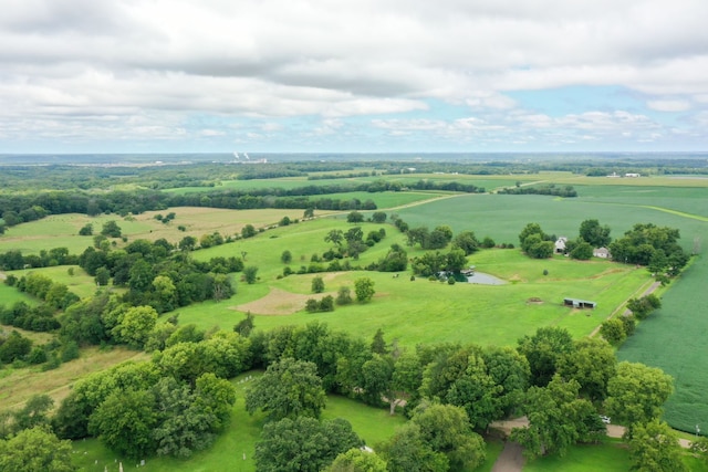 drone / aerial view featuring a rural view