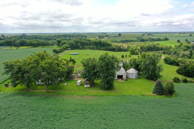 bird's eye view with a rural view