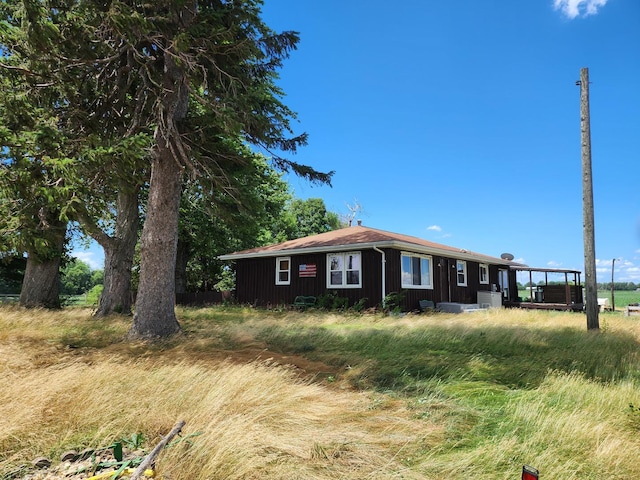 view of single story home