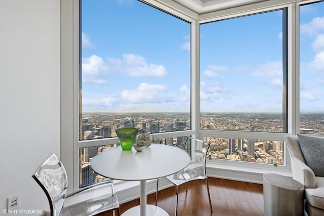 view of sunroom