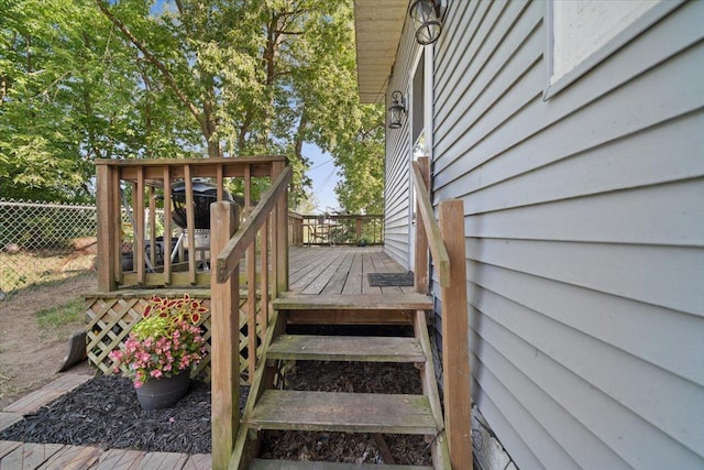 deck with fence