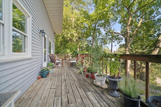 view of wooden deck