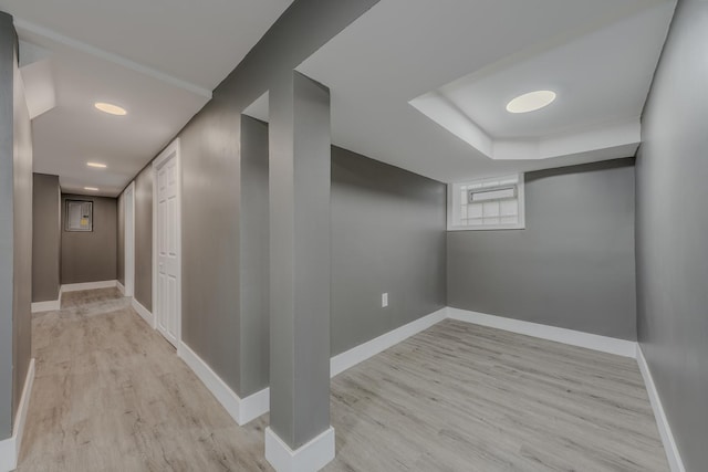 interior space featuring light wood-type flooring