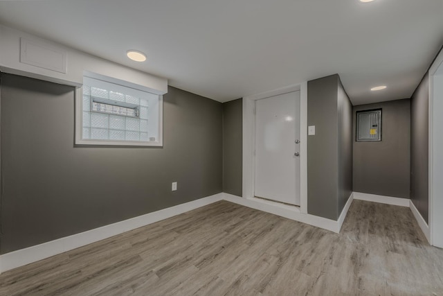 interior space featuring light hardwood / wood-style floors