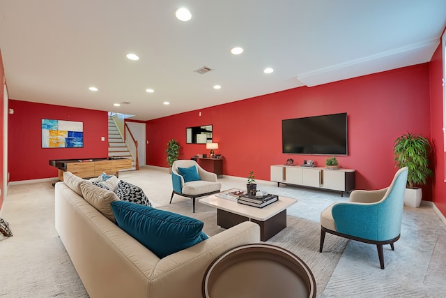 view of carpeted living room