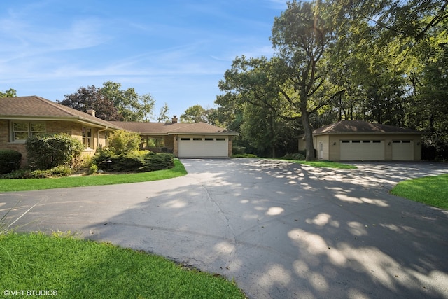 ranch-style home with a garage