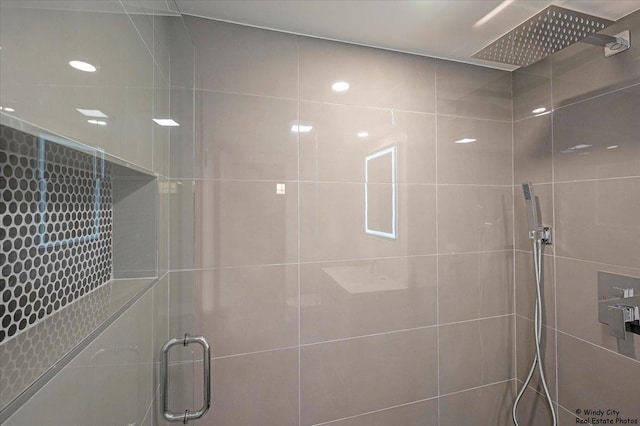 bathroom with walk in shower