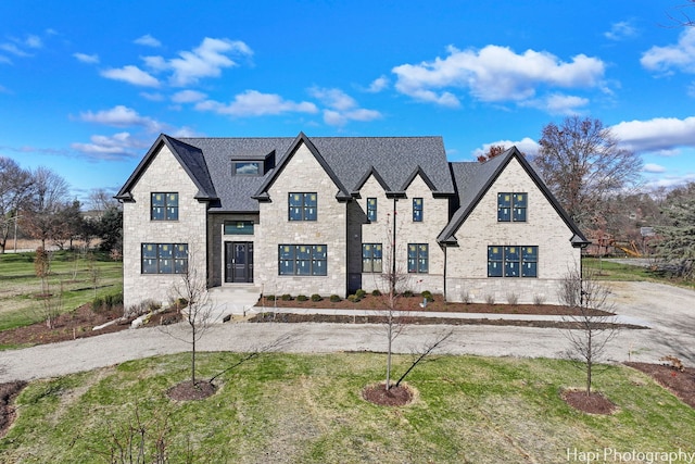 view of front of home with a front yard