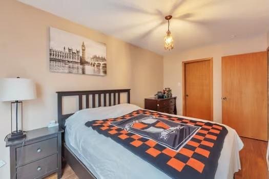 bedroom featuring light hardwood / wood-style floors