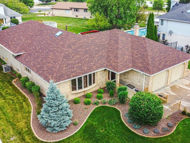 birds eye view of property