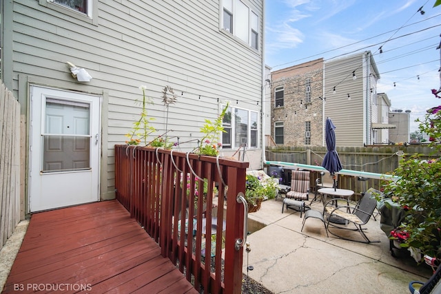 exterior space with a wooden deck