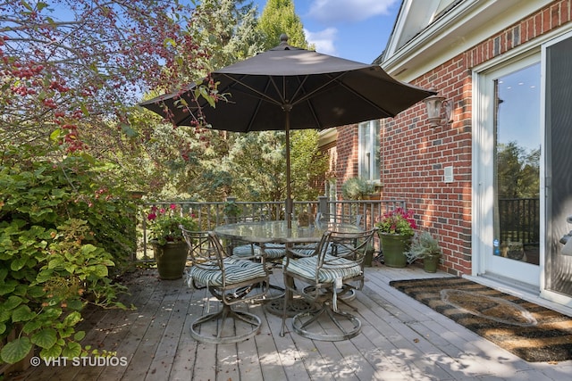 view of patio / terrace with a deck