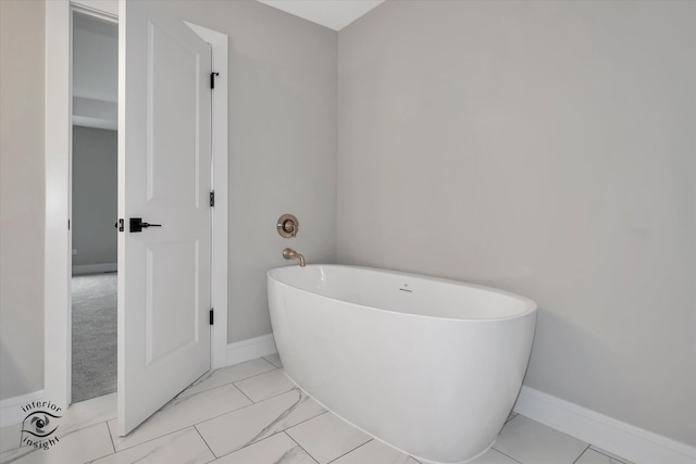 bathroom featuring tile floors