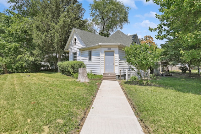 exterior space with a lawn