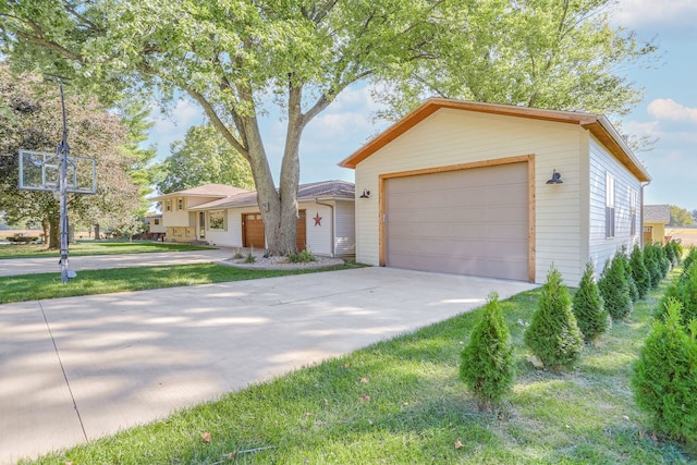 single story home featuring a garage