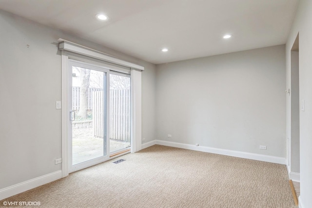 view of carpeted empty room