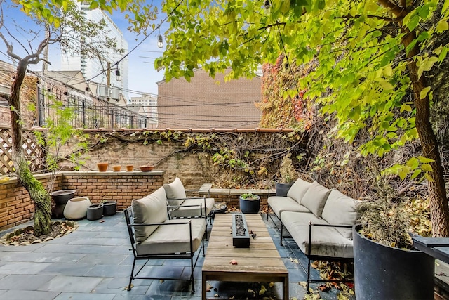 view of patio / terrace with an outdoor hangout area