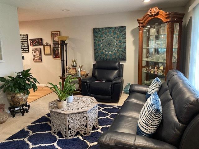 view of carpeted living room