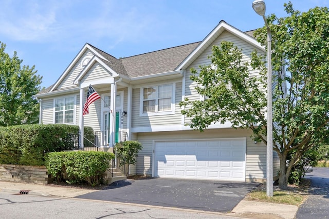 split foyer home with a garage