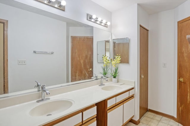 bathroom with vanity