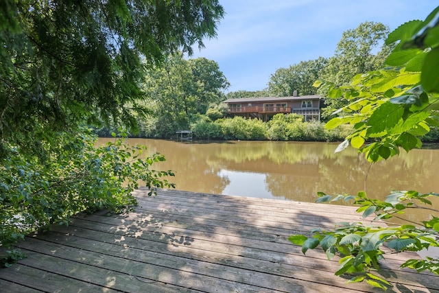 view of dock area