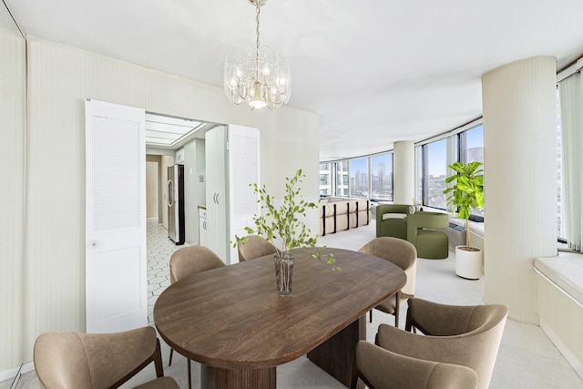 155 N Harbor Dr Unit 1003, Chicago, IL 60601 - dining space with a chandelier