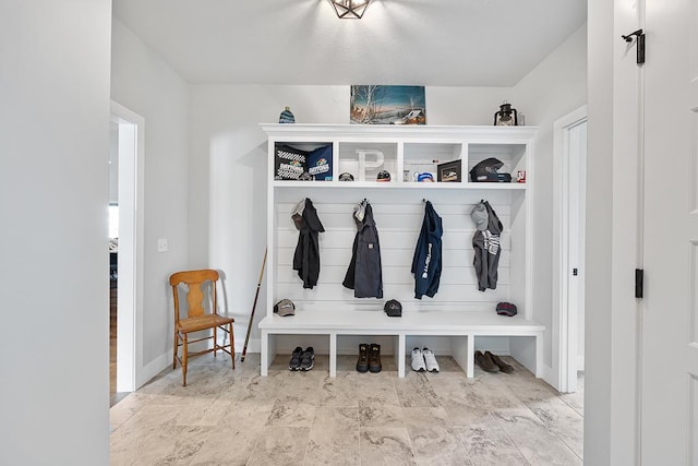 mudroom with baseboards