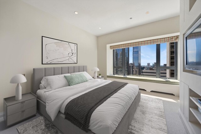 view of carpeted bedroom