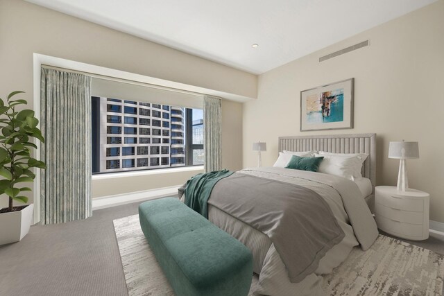 view of carpeted bedroom