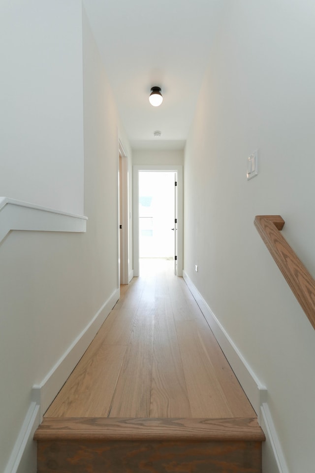 corridor featuring hardwood / wood-style flooring