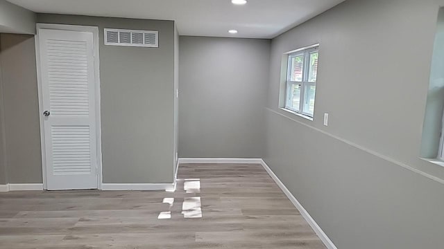 hall featuring light hardwood / wood-style floors