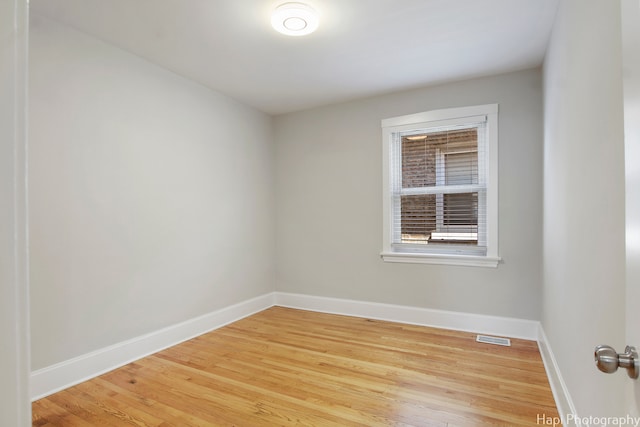 empty room featuring light hardwood / wood-style flooring