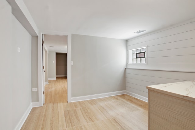 empty room featuring light hardwood / wood-style floors