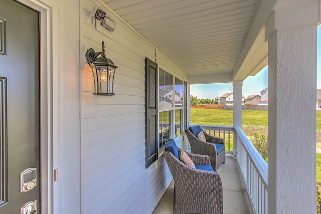 exterior space featuring covered porch