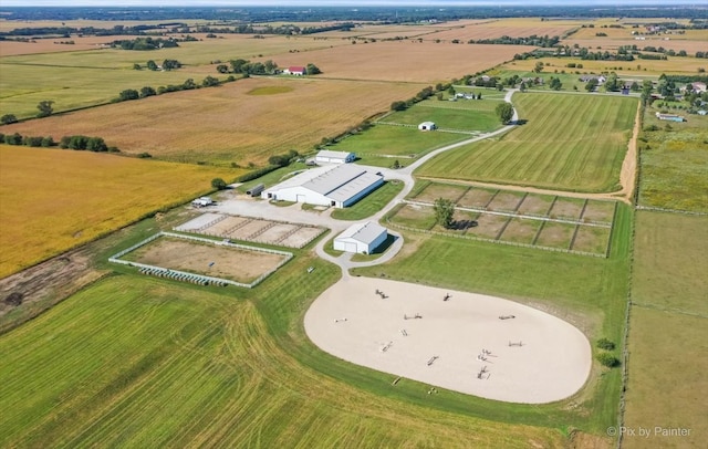 aerial view with a rural view