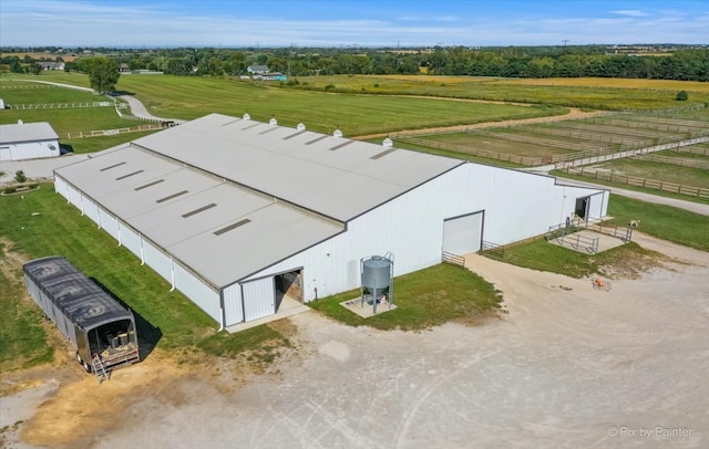 bird's eye view with a rural view