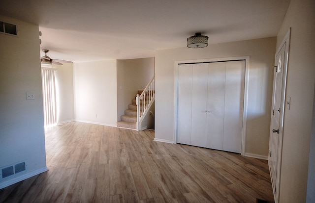 interior space with hardwood / wood-style flooring