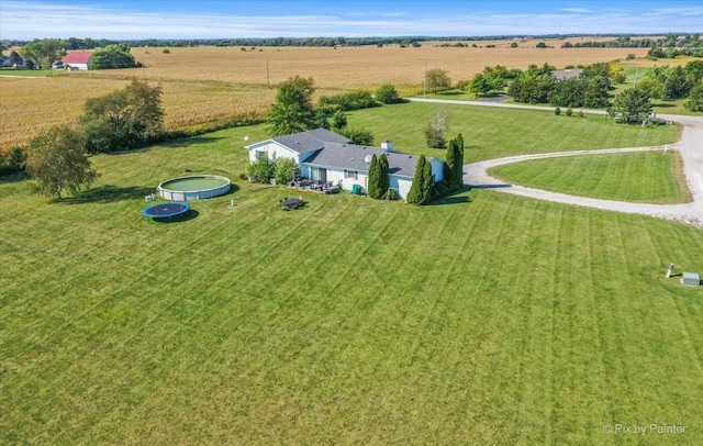 bird's eye view featuring a rural view