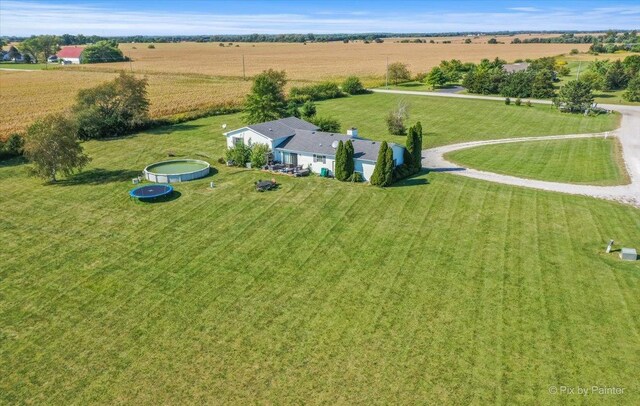 bird's eye view with a rural view