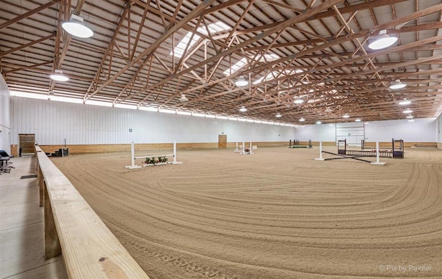 view of horse barn