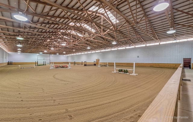 view of horse barn