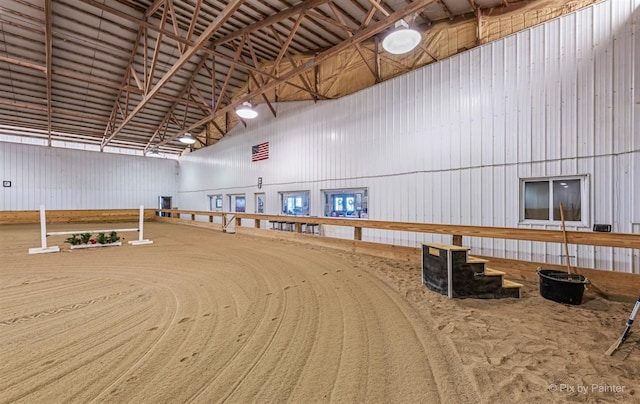 view of horse barn