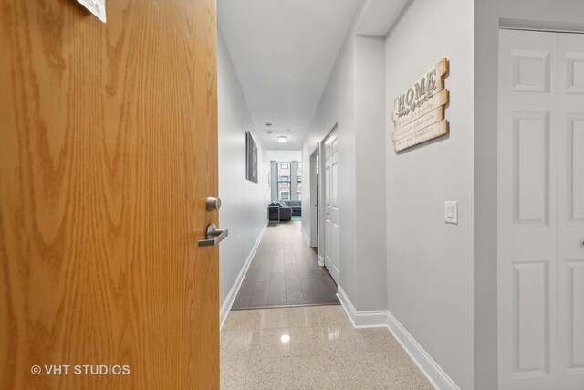 hall featuring hardwood / wood-style flooring