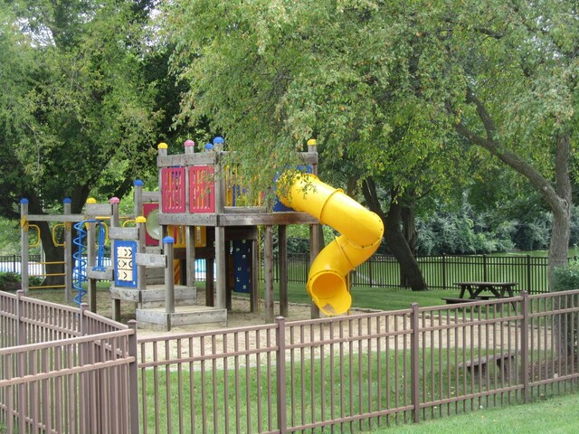 view of play area featuring a yard