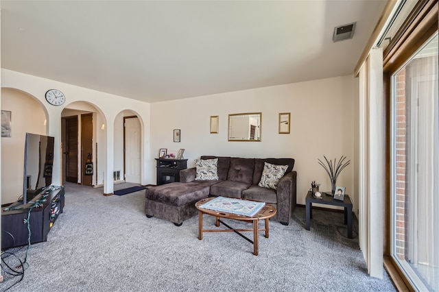 view of carpeted living room