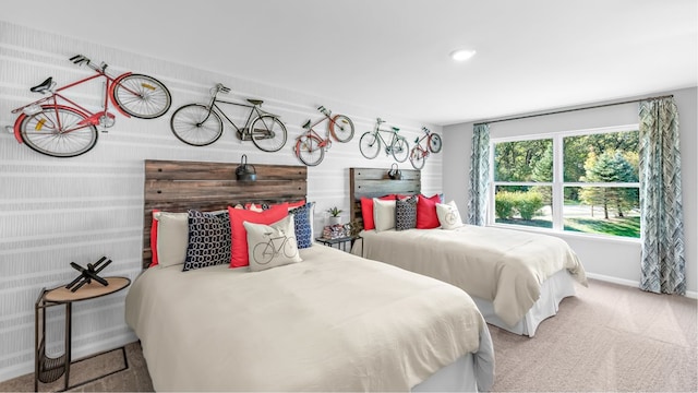 view of carpeted bedroom